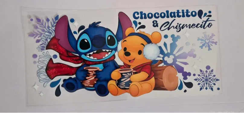 Blue guy and Pooh Decal