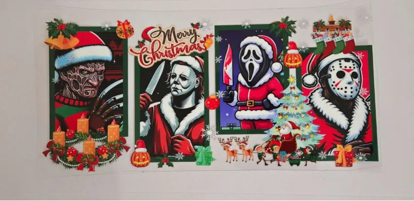 Merry Christmas Horror Decal