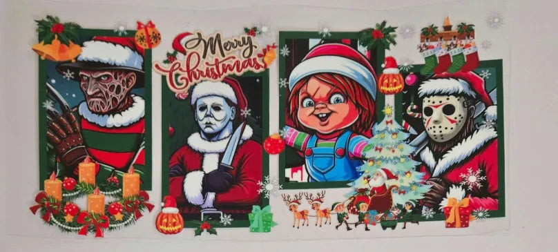 Merry Christmas Horror Decal