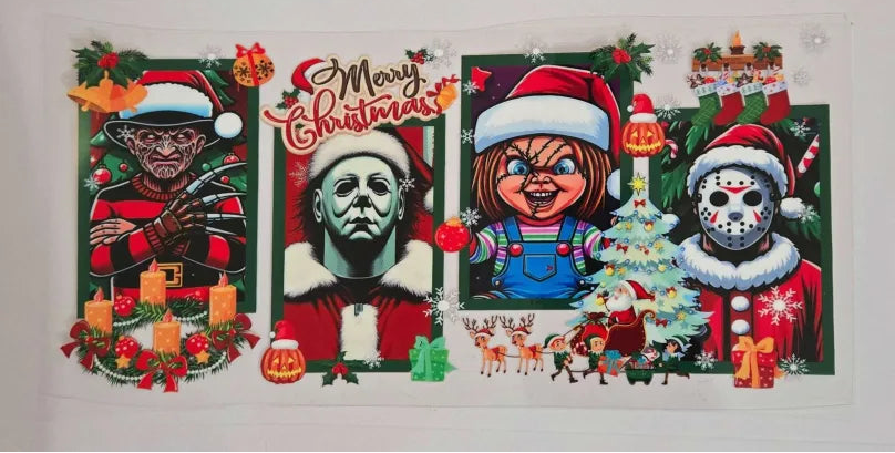Merry Christmas Horror Decal
