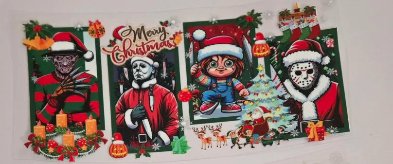 Merry Christmas Horror Decal