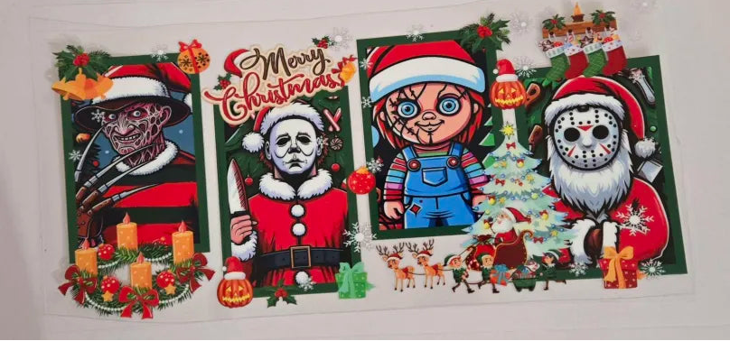 Merry Christmas Horror Decal