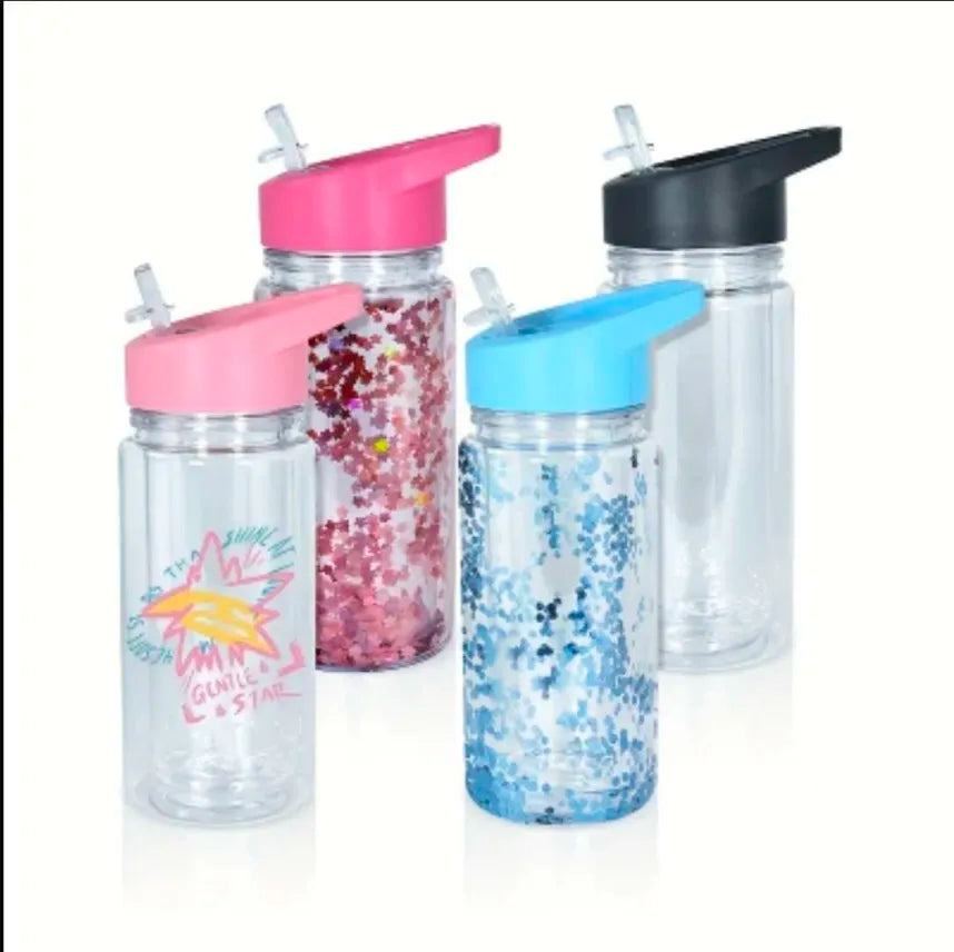 10 Oz plastic kids snowglobe tumbler